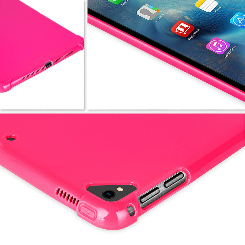 KIQ iPad 9.7 5th 6th Gen Case, TPU Skin Protection Anti Slip Lightweight Cover for Apple iPad 9.7 2017/2018 5th & 6th Generation [Pink] TPU Pink
