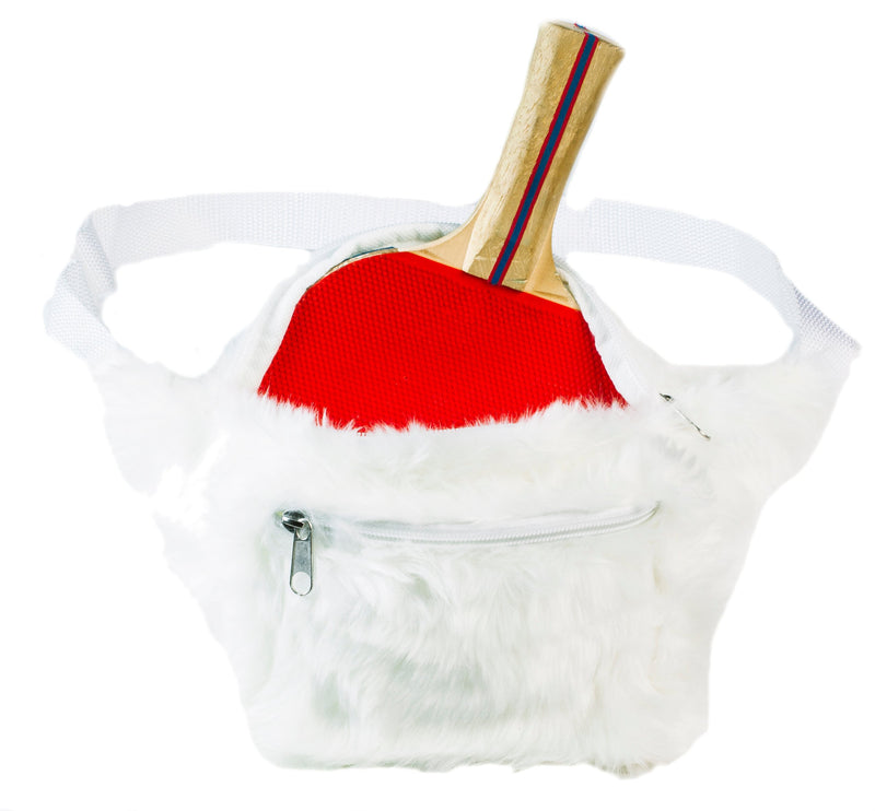 Funny Guy Mugs Premium Faux Fur Fuzzy Fanny Packs (Multiple Styles Available) One Size WHITE FUR