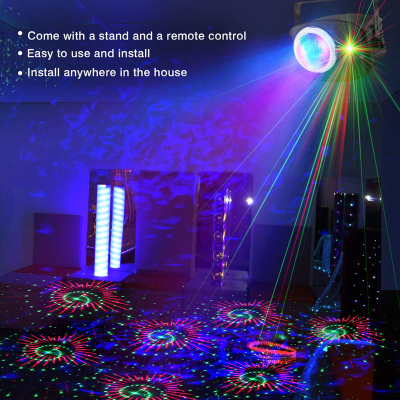 DJ Laser Light, OPPSK RGB Laser DJ Disco Lights, Remote & Sound Activated, 48 Lighting Effects for Wedding Birthday Dance Party Stage Lighting DJ Laser Light