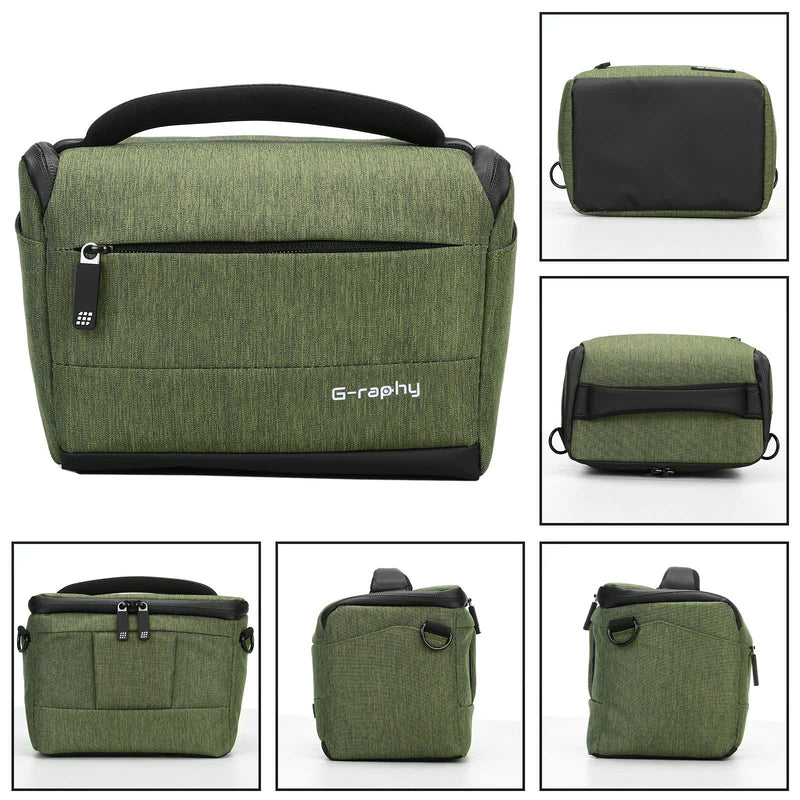 G-raphy Camera Bag Case Waterproof DSLR Insert Bag for Nikon, Canon,Sony,Olympus,Pentax and etc (Army Green) Army Green