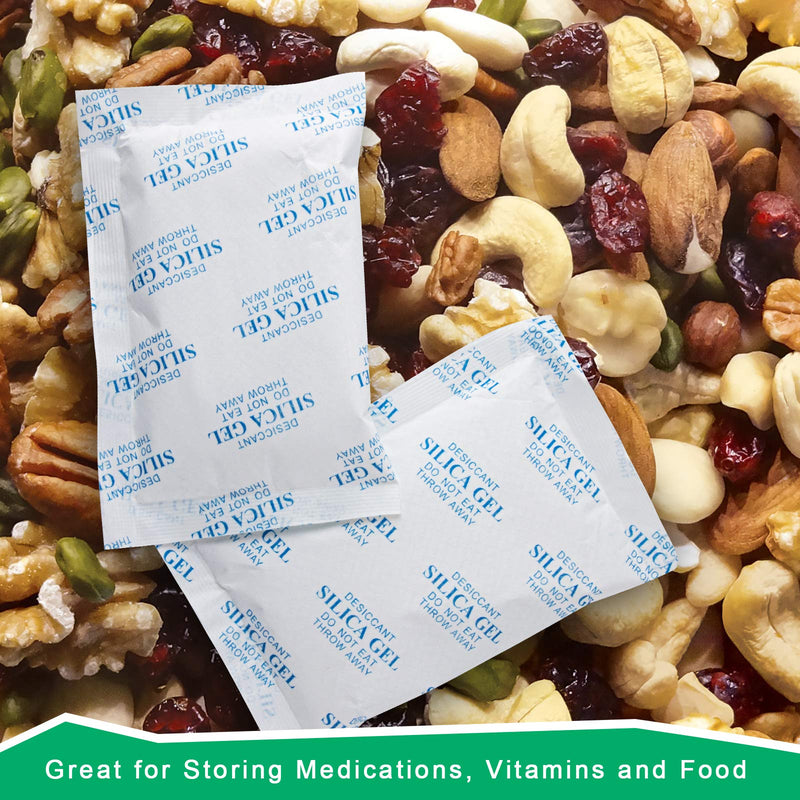 O2frepak 5 Gram(100Packs) Food Grade Moisture Absorbers Silica Gel Packs Desiccant for Storage,Food Safe Dessicant Silica Gel Packets for Moisture Storage Control 5 Gram(100Packets) 100