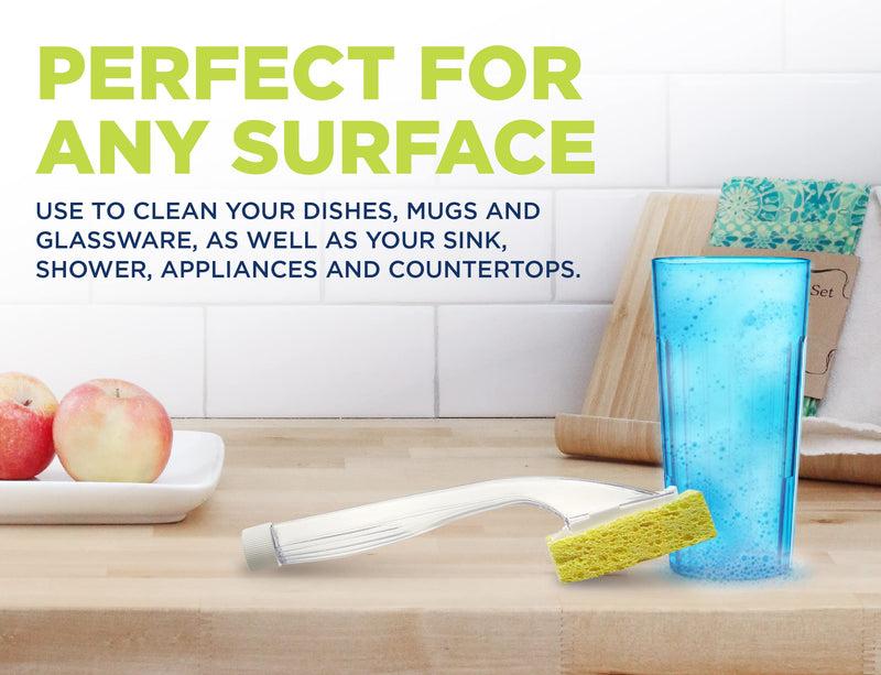 Arrow Plastic Dish Sponge with Handle, 2 Count