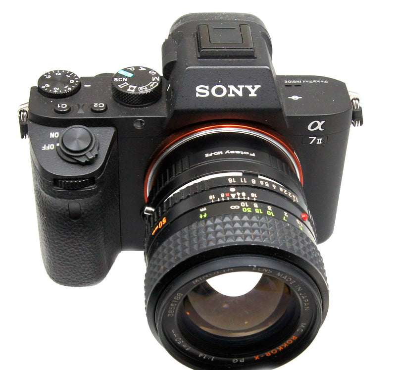 Fotasy Minolta MD Rokkor Lens to Sony E-Mount Adapter, MD to E-Mount, MD Adapter to E Mount, fits Sony NEX-5T NEX-6 NEX-7 a3000 a3500 a5000 a5100 a6000 a6100 a6300 a6400 a6400 a6500 a6600 MD Lens to E-Mount