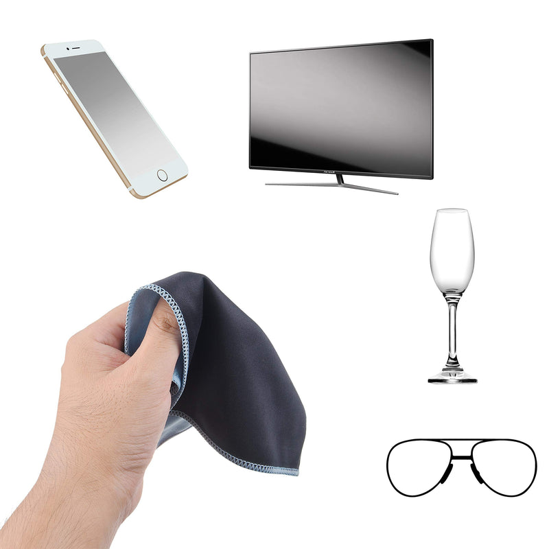 Kare & Kind 5X Microfiber Cleaning Cloths - Double-Sided - for Cleaning Glasses, Eyeglasses, Camera Lens, iPad, Tablet, Smartphone, Laptop, Computer, TV and LCD Screens and Other Delicate Surfaces 5 Pack - Double-Sided Cleaning Cloths