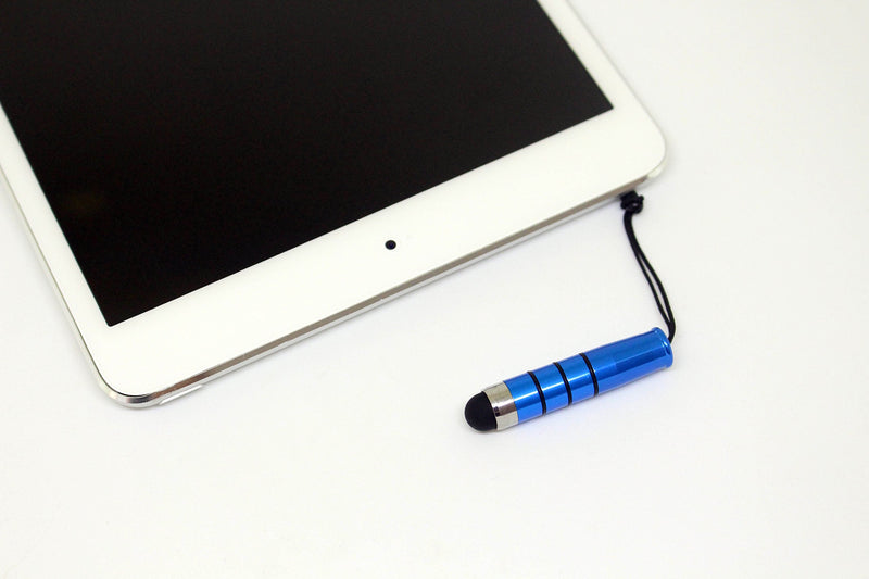 SLY Slim Capacitive Stylus Rubber Tip Pen for All Touch Screen Devices Set of 3 (Blue) Blue