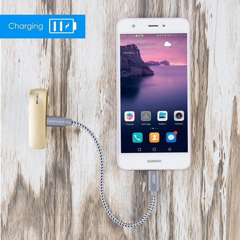 [AUSTRALIA] - Short Micro USB to USB C Cable 0.65 FT CableCreation USB C to Micro USB Braided Cord OTG 480Mbps Micro USB Cable to USB C to USB Micro for MacBook Pro Air S21 S20 S10 Pixel 5/4/3/2 etc. Space Gray Space Gray (0.65ft) 