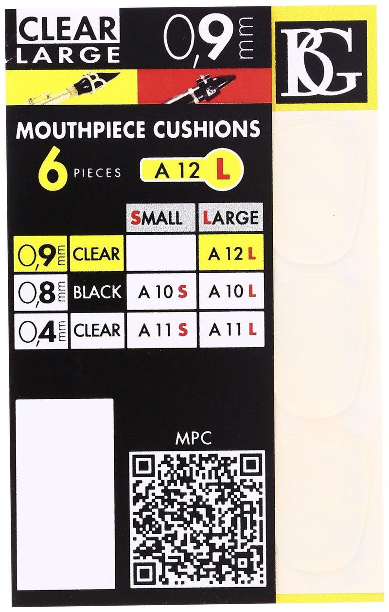 [AUSTRALIA] - BG A12L Large Mouthpiece Patches - 0.9mm, 6 Pack - Clear 