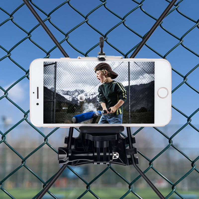 Suptig Net Fence and Tree Pole Mounting Brackets Compatible for Gopro Compatible for DJI Osmo Compatible for AKASO, Moblie Phone, Digital Cameras