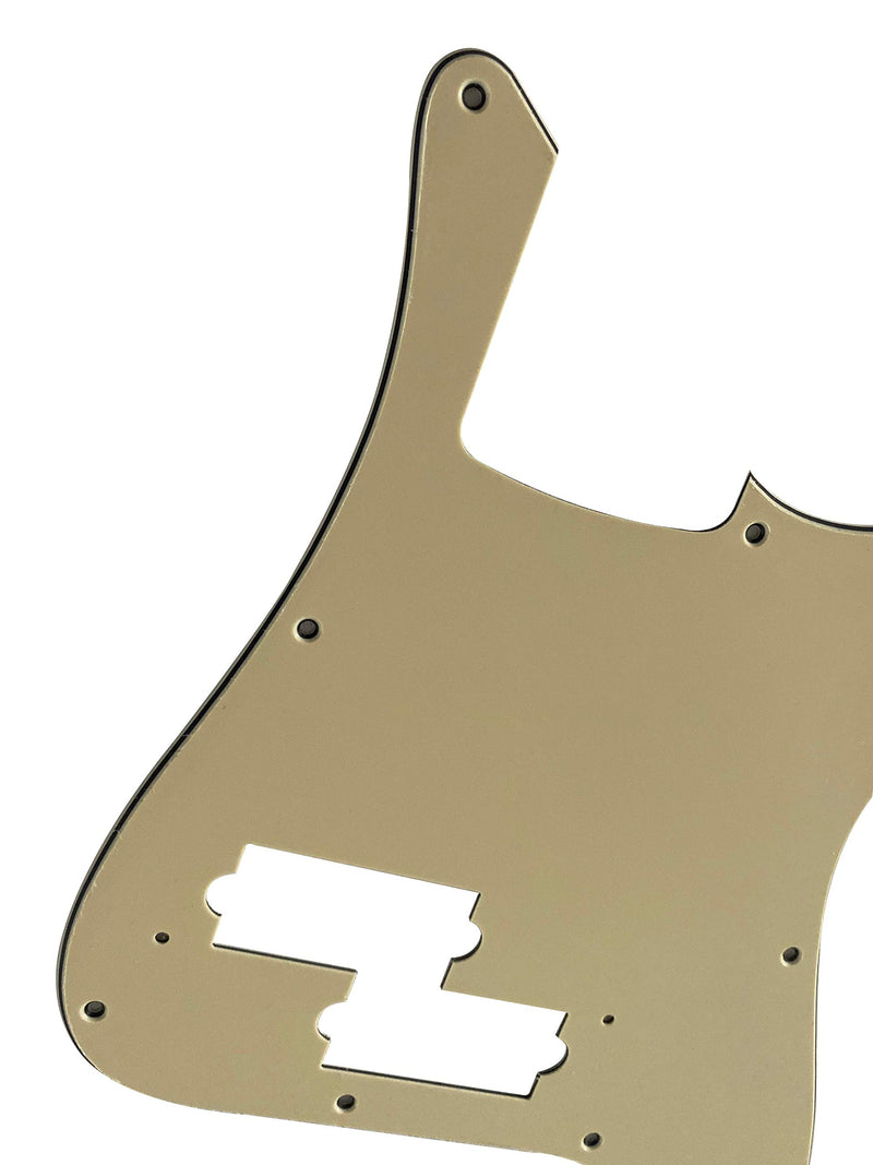 Custom Guitar Pickguard For Fender Japan Precision Bass Style Scratch Plate (3 Ply Vintage Yellow) 3 Ply Vintage Yellow