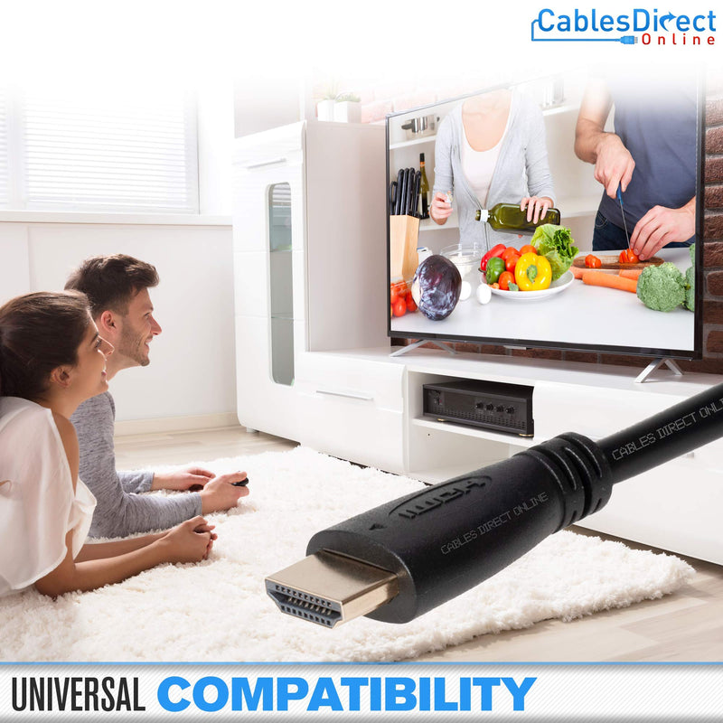 [AUSTRALIA] - 20FT Premium Gold Plated 4K HDMI Cable with Audio & Ethernet Return Channel, 2160p, Compatible with TV, DVD, PS4, Xbox, Bluray (20FT, Black) 20FT 