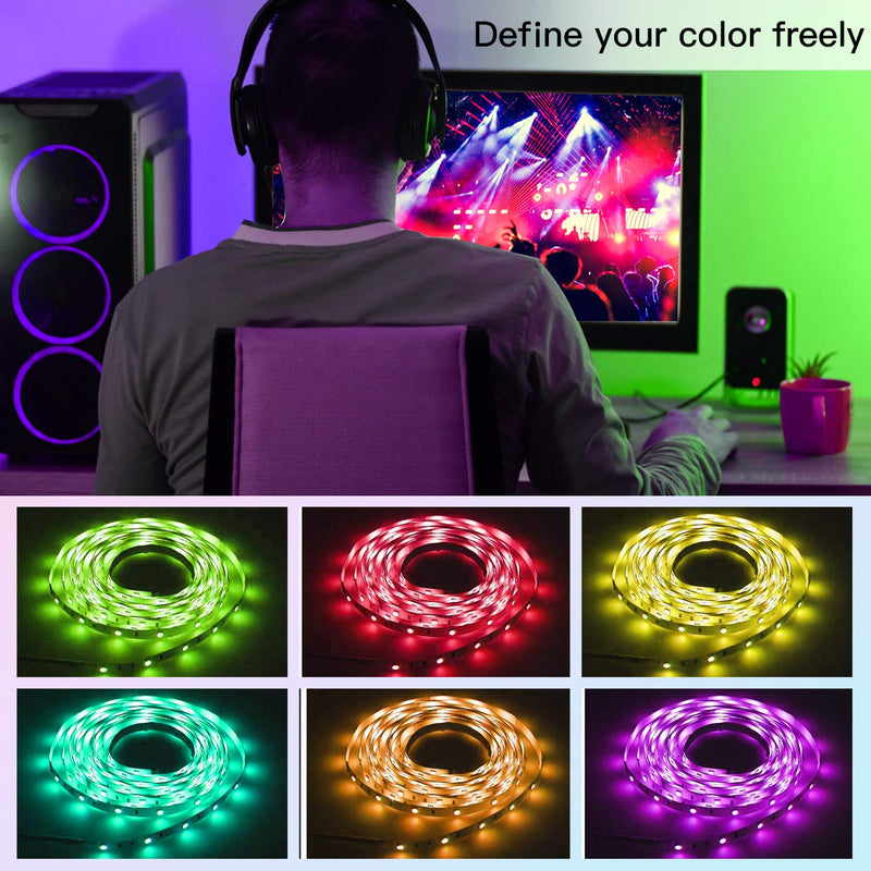 [AUSTRALIA] - 50ft TJOY LED Strip Lights, Superior RGB 5050 LED, Rope Lights Strip with 44 Key IR Remote for Ceiling, Room, TV, Cupboard, Bedroom, DIY Decoration, Party, Festival, Christmas, 2x25ft 50 ft 