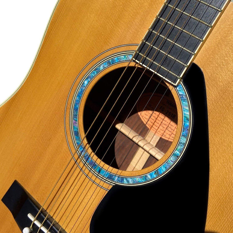 Inlay Sticker Decal Acoustic Guitar Purflinng Sound hole In Abalone Theme - Rosette Strip/BL