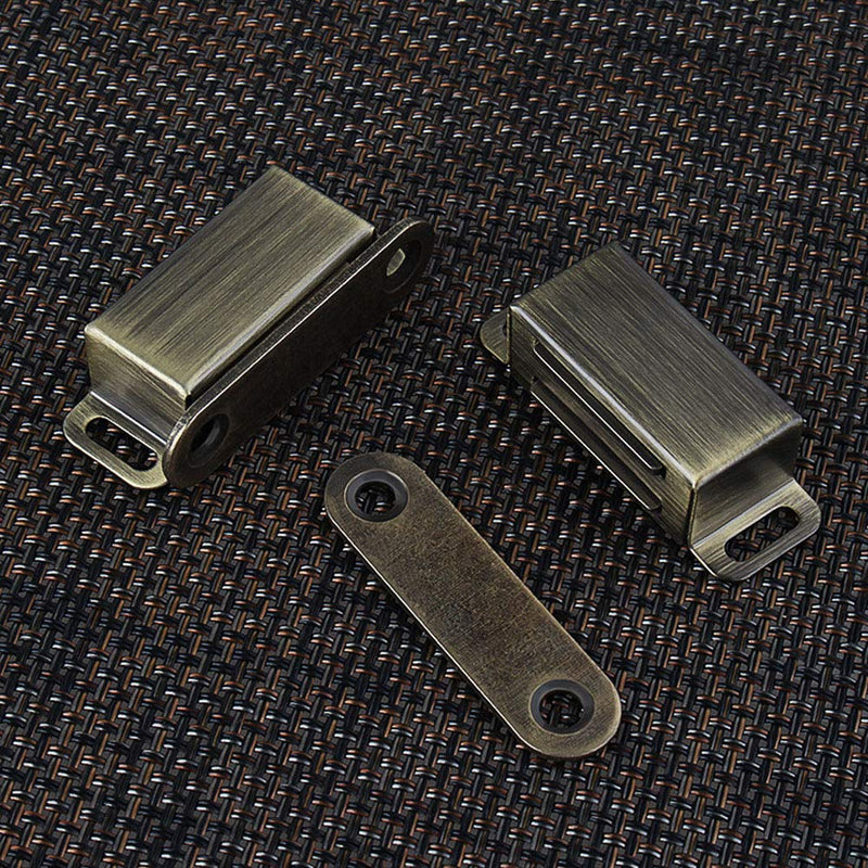 Cabinet Door Catch with Strong Magnetic, 1.2mm Thickness Furniture Latch 10 lbs Bronze (Pack of 6) 6pc-20lbs-bronze
