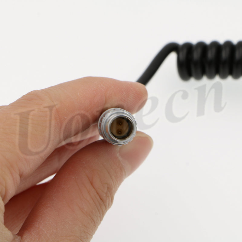 Uonecn ARRI Camera V Mount Anton Cable Straight 2 pin Male to DC Power Cable for DSLR Rig