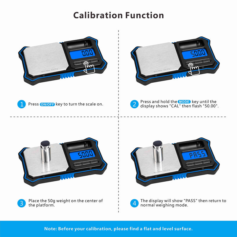 Fuzion Digital Pocket Scale, 200g x 0.01g Jewelry Gram Scale, 6 Units Conversion, LCD Back-Lit Display, Use for Jewelry/Medicine/Food/Powder/Herb(Battery Included) Blue