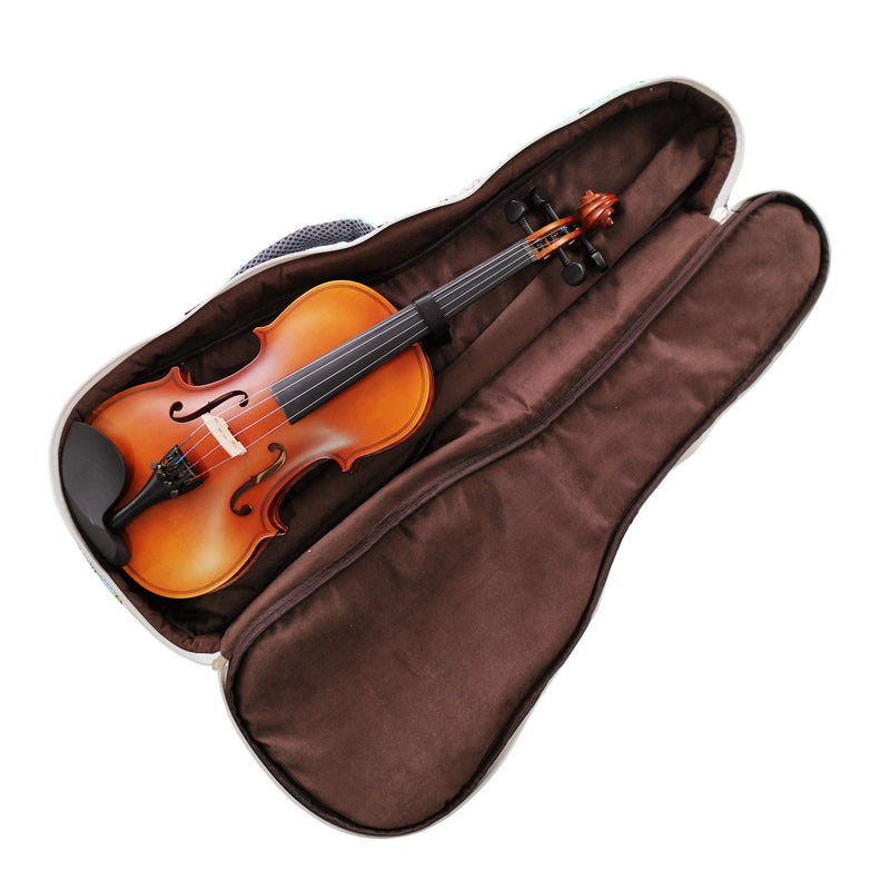 MUSIC FIRST Original Design 15mm Padded Cartoon"Panda" Violin bag, 1/4 1/2 Soft Violin Case, Violin Travel Bag, Violin Backpack Notice: Fit for 1/2 and 1/4 Size Violin, Max bow length 62cm (24.4 inch)