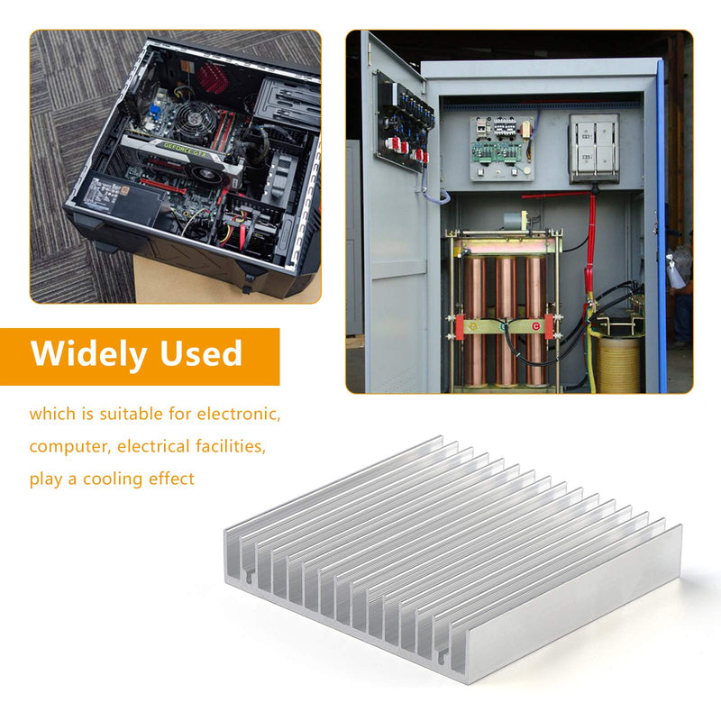 [AUSTRALIA] - ESUMIC Aluminum Heat Sink Heat Sink Module 16 Heat Sinks for high-Power Transistor semiconductor Devices 100x100x18mm and 1roll 20mm x 25m Double-Sided Adhesive Thermal Conductive Tape 