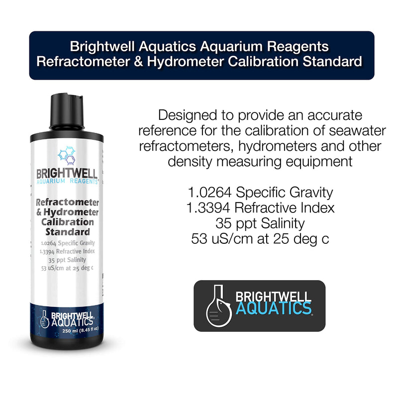 Brightwell Aquatics Refractometer & Hydrometer Calibration Standard, Accurate Reference for The Calibration of Seawater Refractometers, Hydrometers & Other Density Measuring Equipment (RES250)