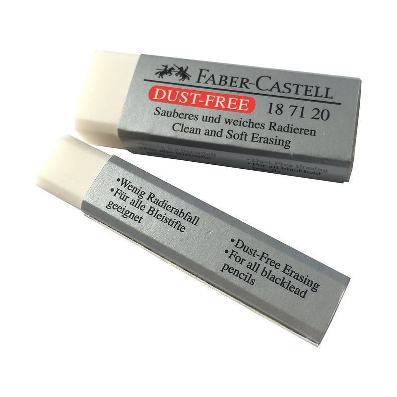 [Pack of 4] Faber-Castell LARGE Pencil Eraser Dust Free Clean and Extra Soft Erasing for ART, OFFICE, SCHOOL USE (6.2x2x1.25cm)