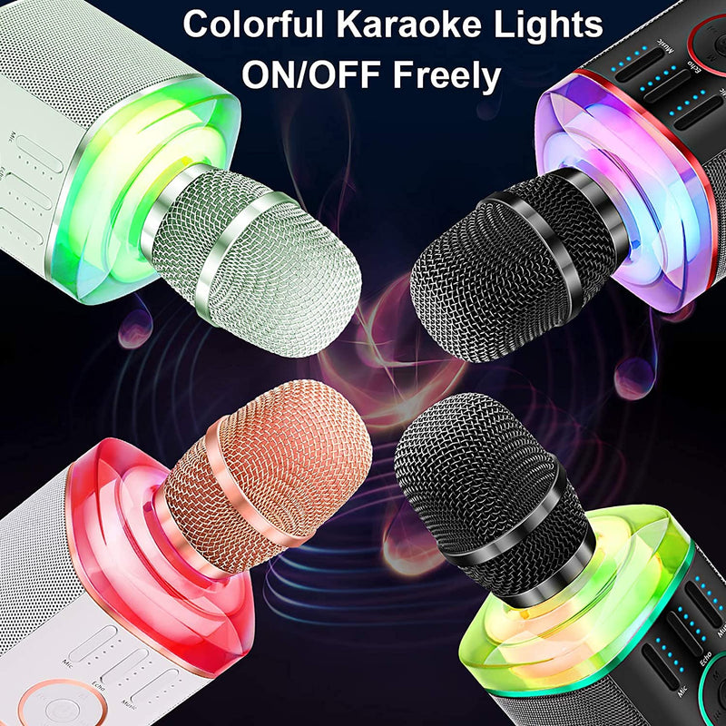 BONAOK Bluetooth Karaoke Wireless Microphone Q31 Red