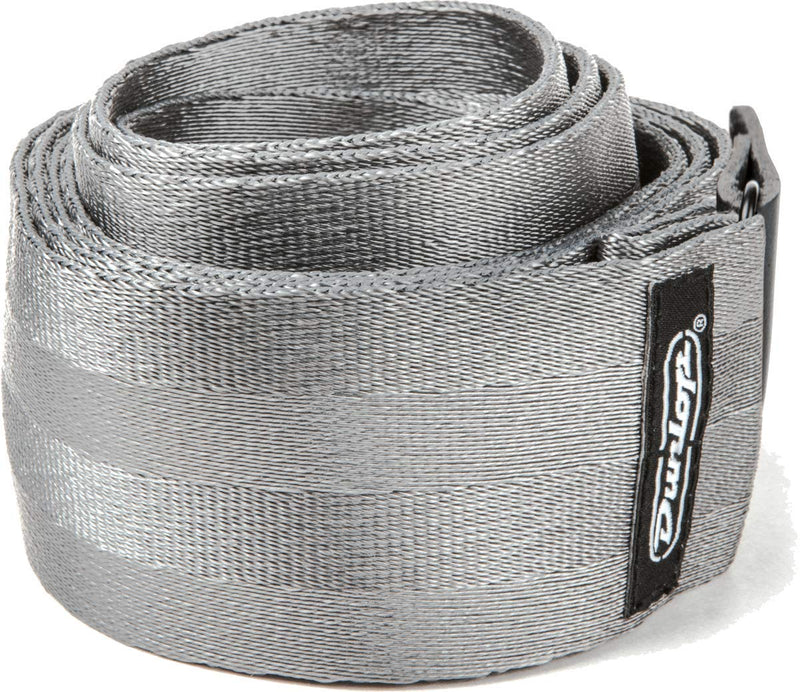 Jim Dunlop Deluxe Seatbelt Grey Guitar Strap (DST70-01GY)