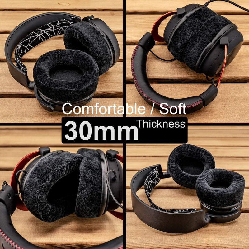 [AUSTRALIA] - Replacement Ear Pads Compatible with ATH-M50x M50 M40, Arctis 7 Arctis Pro, ATH-WS1100iS, HD280 Pro, SRH 440, MDR-7506 V6 Headphone Memory Foam Earpads (Black Velvet) 