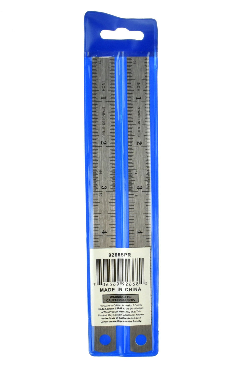 SE 6” Double-Sided Rulers in Both SAE/Metric (2-Pack) - 9266SRP