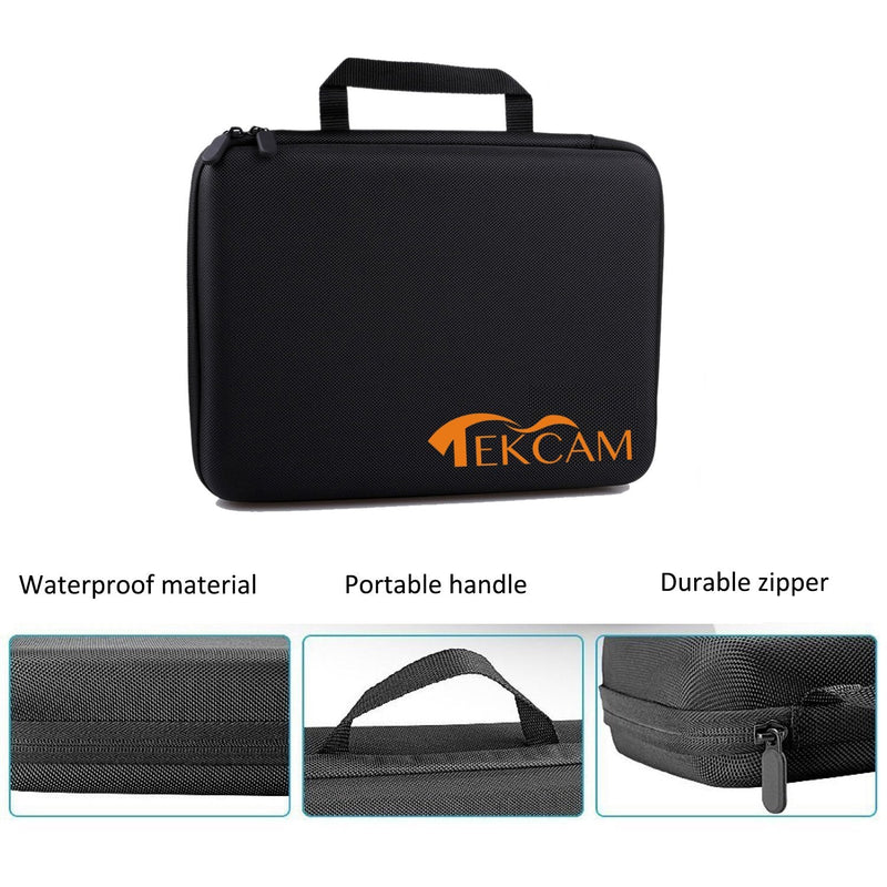TEKCAM Large Carrying Case Protective Camera Storage Bag Compatible with Gopro Hero 9 8 7 Black HERO6 5/AKASO EK7000 Brave 4 5 6 V50X/Dragon Touch/APEXCAM/Vemont 4K Action Camera Travel Case Case-Large