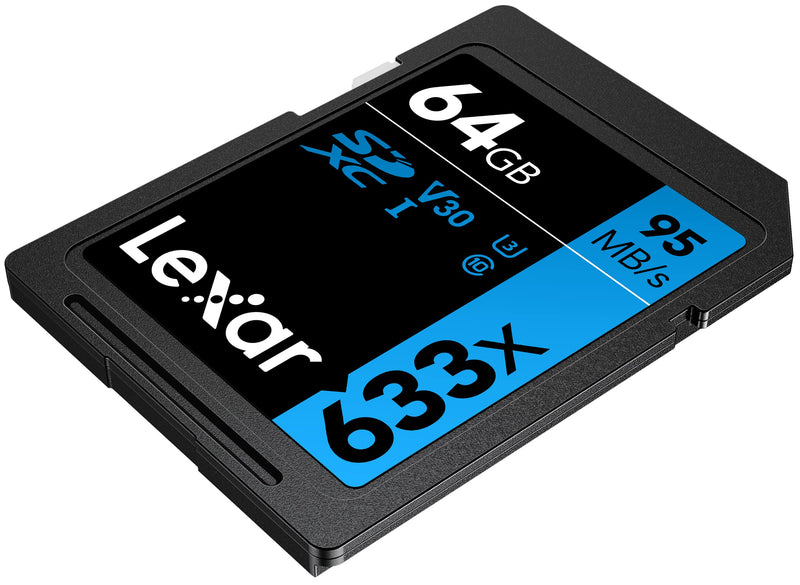 Lexar Professional 633x 64GB SDXC UHS-I Cards, Up To 95MB/s Read, for Mid-Range DSLR, HD Camcorder, 3D Cameras, LSD64GCB1NL633 (Product Label May Vary) Single
