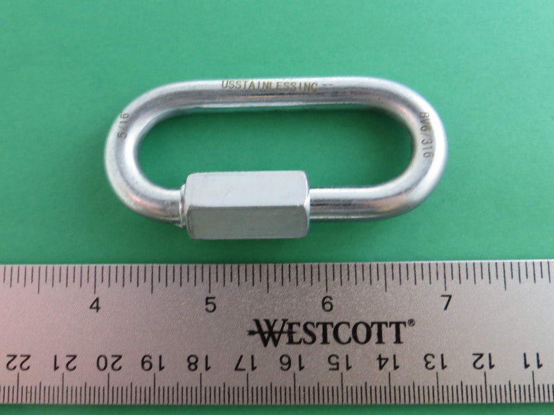 [AUSTRALIA] - US Stainless 5 Pieces Zinc Plated Quick Link 5/16" (8mm) 