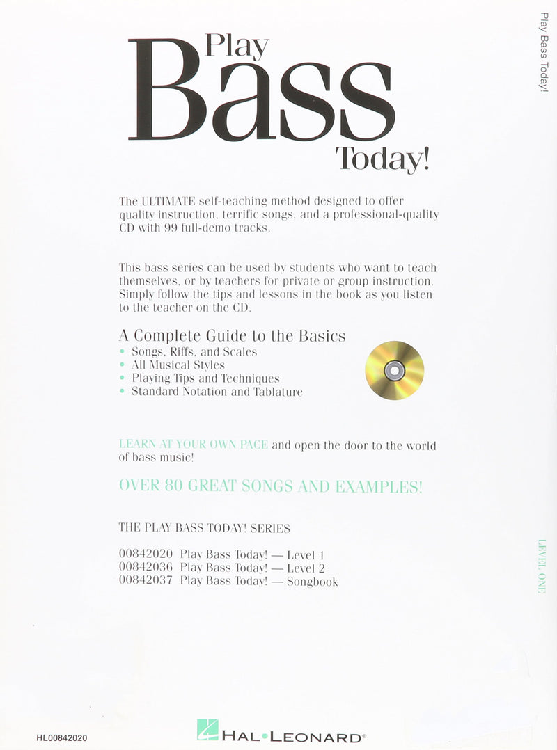 Hal Leonard Play Bass Today! - Level 1 (Book/Online Audio)