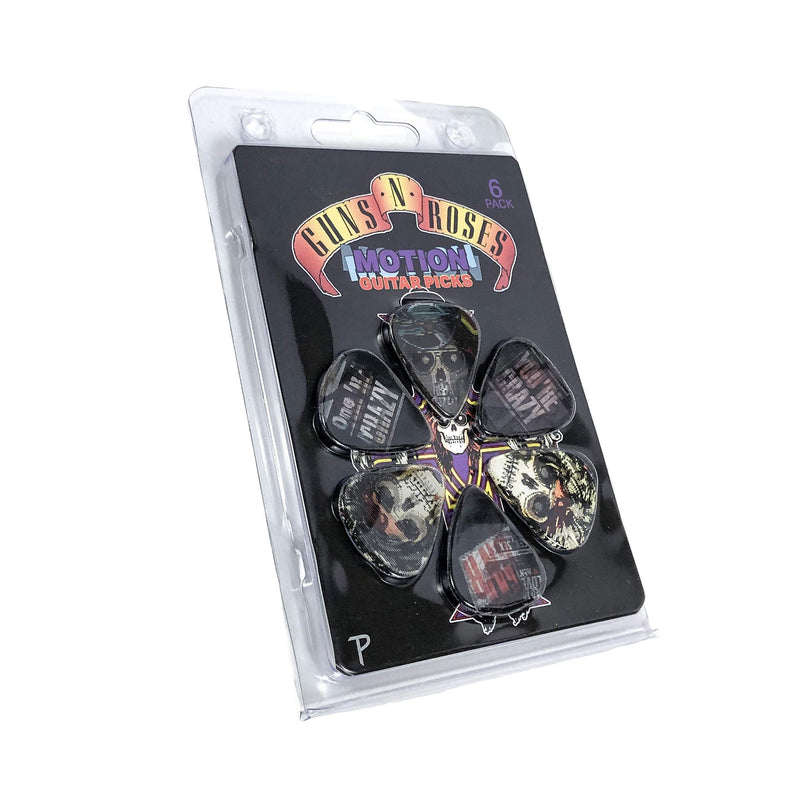 Perri's Leathers Ltd. LPM-GNR1 - Motion Guitar Picks - Guns N' Roses - Appetite for Destruction - Official Licensed Product - 6 Pack - MADE in CANADA.