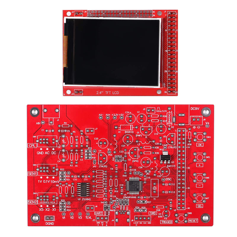 ALMOCN for Digital Oscilloscope Kit Open-sourced 2.4" TFT 1MSPS for Digital Oscilloscope DIY Kit Handheld Pocket Sized 13803K, SMD pre-soldered