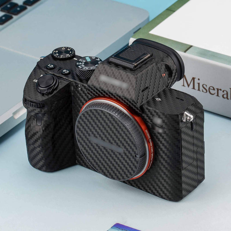 Anti-Scratch Anti-Wear Camera Body Skin Cover Protector Film for Sony A7SIII A7S3 (Fits A7S Mark III Only) - Carbon Fiber Black