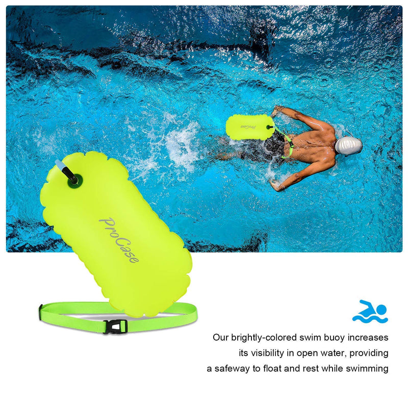 4 Pack ProCase Universal Cellphone Waterproof Pouch Dry Bag Underwater Case Bundle with ProCase Swim Buoy Float, Swimming Bubble Safety Float with Adjustable Waist Belt