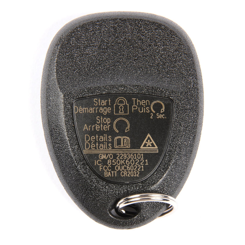 GM Genuine Parts 22936101 5 Button Keyless Entry Remote Key Fob