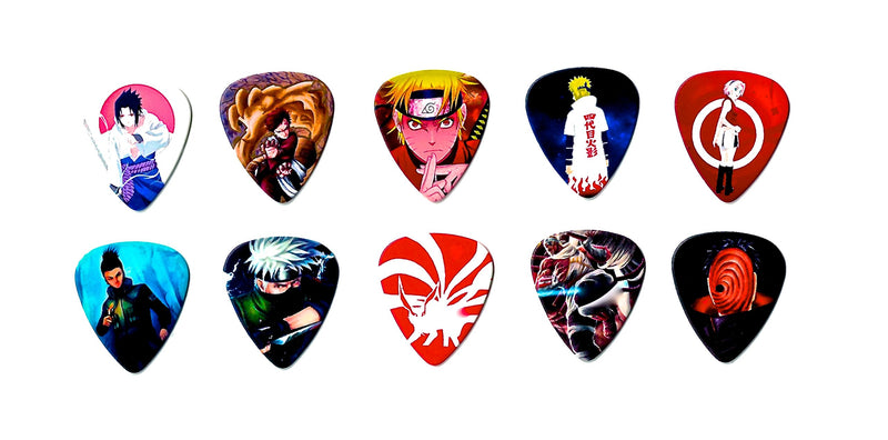 Naruto Guitar Picks (10 medium picks in a packet)[Perfect gift for Naruto fans] Collectibles