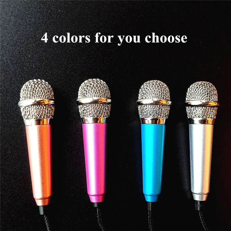 [AUSTRALIA] - KYMY Mini Microphone Mini Portable Vocal/Instrument Microphone Mini Karaoke Microphone for Mobile Phone Laptop Notebook Apple iPhone Sumsung Android with Holder Clip (Golden) GOLDEN 