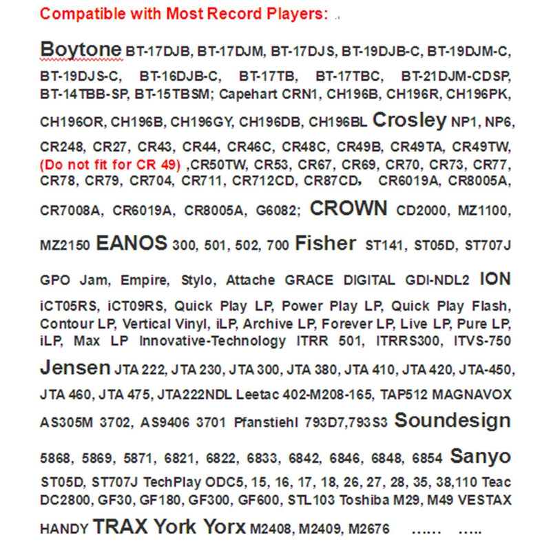[AUSTRALIA] - Acestar Vinyl LP Record Player Turntable Cartridge With 5 Universal Replacement Stylus Needles for Crosley Ion Jensen Phonograph 