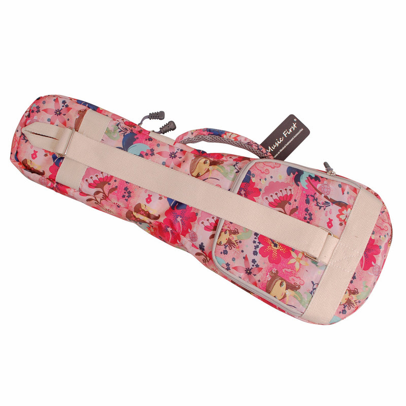 MUSIC FIRST Pink “Little Mermaid”, Ukulele Bag Ukulele Case Ukulele Cover, New Arrial, Original Design, Best Gift! (23/24 inch Concert, Pink) 23 / 24 inch Concert