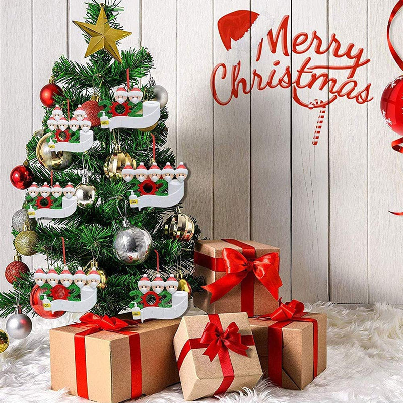 Lastest Upgraded Personalized 2020 Christmas Ornaments, Quarantine Survivor Family Ornament Kit, Christmas Decorating Kits, Creative Gift for Family 2, Name Christmas Ornament