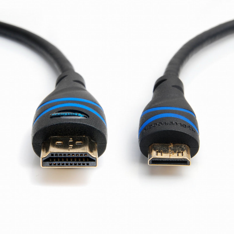 [AUSTRALIA] - BlueRigger Mini HDMI to HDMI Cable (4K 60Hz Ultra HD, High Speed, Ethernet, Audio Return, 6 FT) - Compatible with Raspberry Pi Zero W, DSLR Camera, Camcorder 6FT 