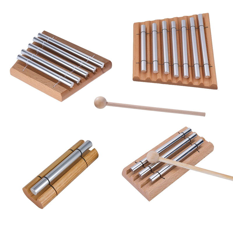 Wood Mallets Percussion Sticks For Xylophone, Zenergy Chime, Woodblock, Glockenspiel and Bells(2 Pairs)