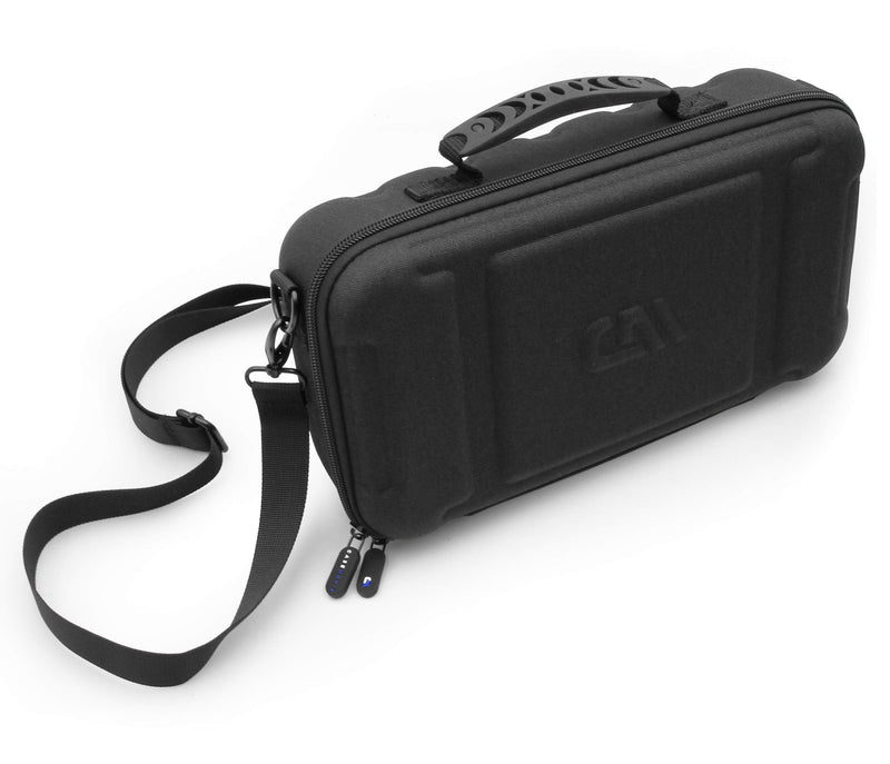 [AUSTRALIA] - CASEMATIX Two Wireless Microphone Case Compatible with Wireless Mic System Handheld Microphones Sennhesier, Shure and More, Dual Mic Bag with Shoulder Strap and Hard Shell Exterior 