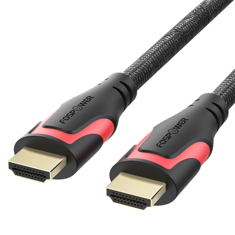 HDMI Cable - 1FT, FosPower 4K Latest Standard 2.0 HDMI Ready [Nylon Braided Cord] - Ultra High Speed 18Gbps - Supports 4K 2160p HDR UHD 3D HDR 1080p Ultra HD (24K Gold Plated Connector)