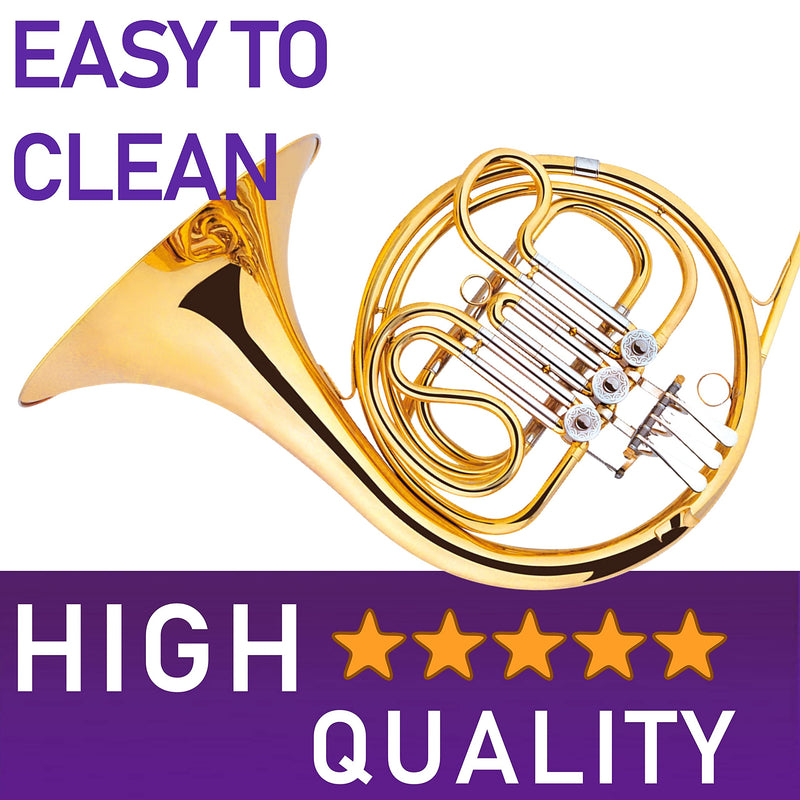 Libretto French Horn ALL-INCLUSIVE Cleaning & Care Kit with Instructions: Valve Oil + Slide Grease + Cleaning Cloth + Mouthpiece & Bore Brushes, Giftable Handy Case. Clean & Extend Life of your Horn