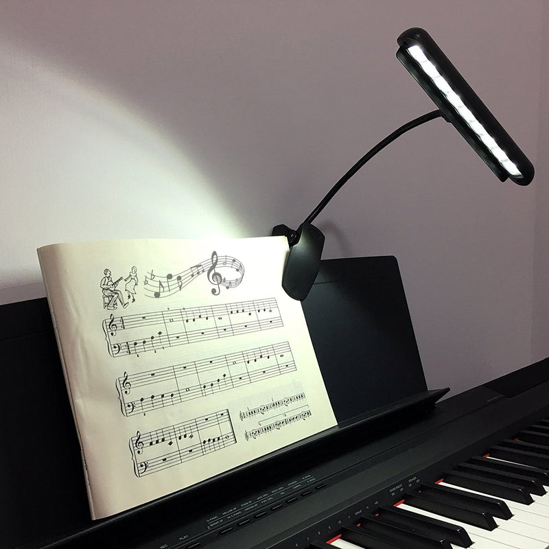 Vshinic music stand light,music stand led light clip on, piano light 9 LED Book Lights Adjustable Neck Reading Light Desk Lamp