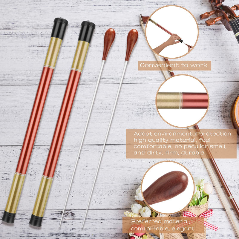 Conducting Baton Music Band Conductor Baton Orchestra Conductors Baton with Case Rosewood Handle Music Conductor Baton Lightweight Choir Director Baton for Choral Symphony Concert