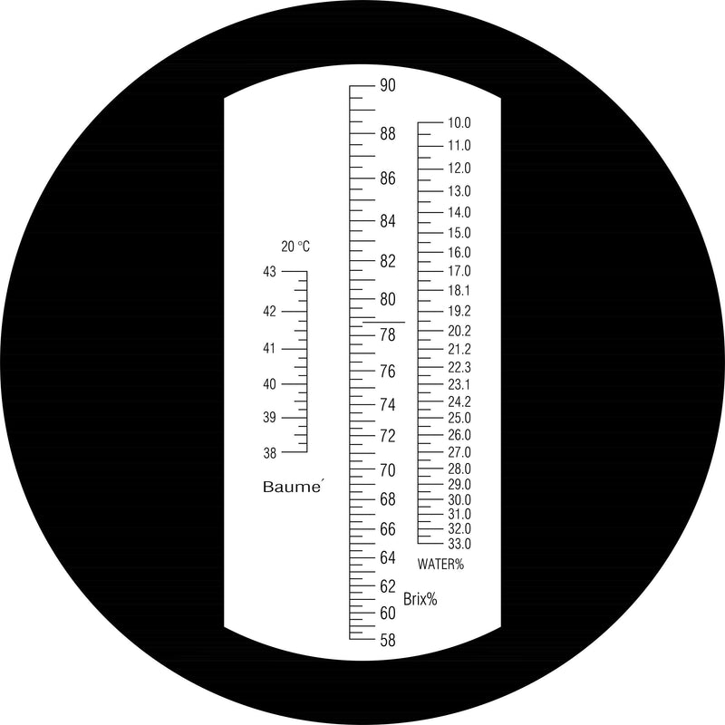 HunterBee Honey Maple Syrup brix Refractometer /58-90 brix 10-33 Moisture Meter/Homebrew Sucrose Brewing Sugar aichose Hydrometer/Beekeeping Supply ATC