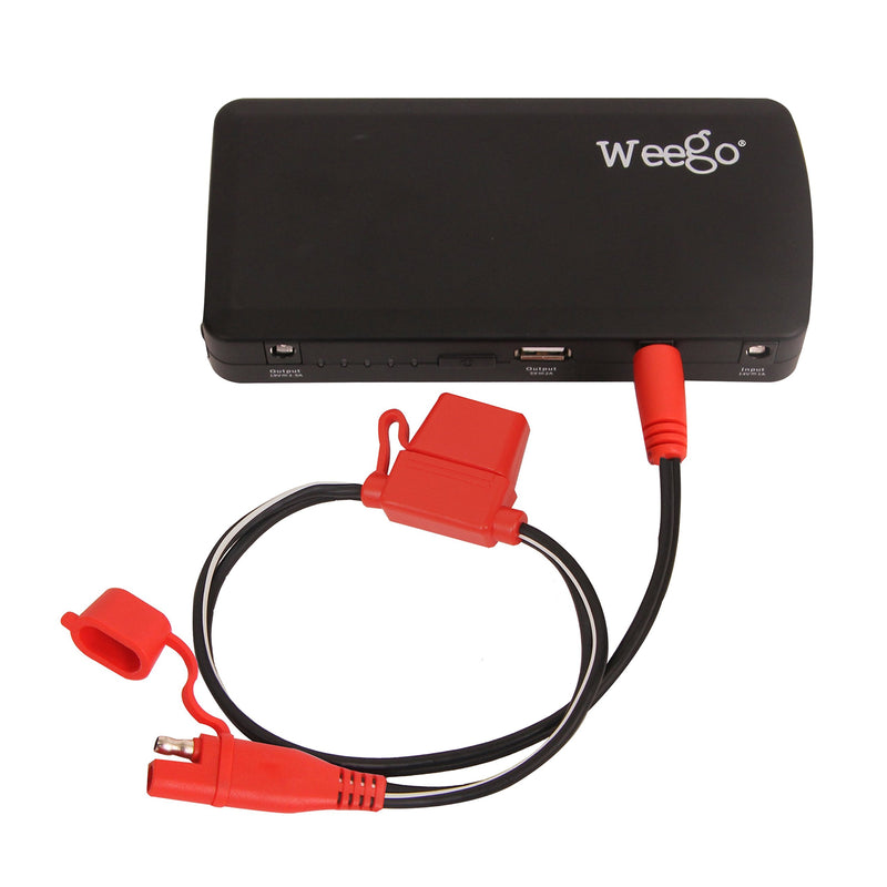 Weego SAE 12V Adapter, 12V/10A, Fits 5mm Barrel Jack Output (JSSAE)